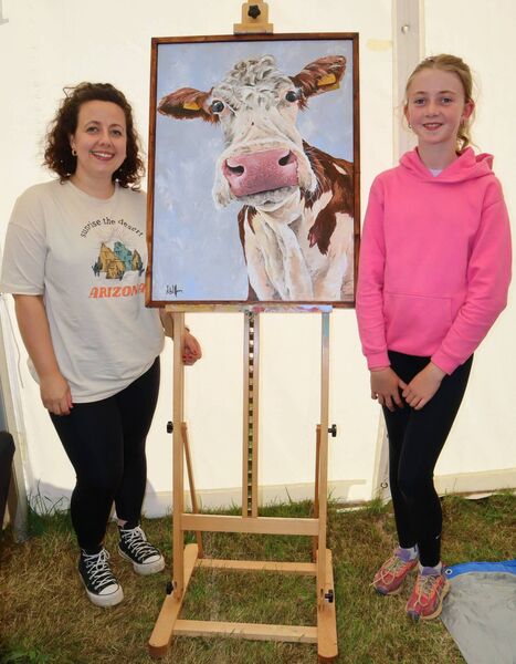 Artist Edel Horgan and Sarah Rafferty Artist Edel Horgan and Sarah Rafferty