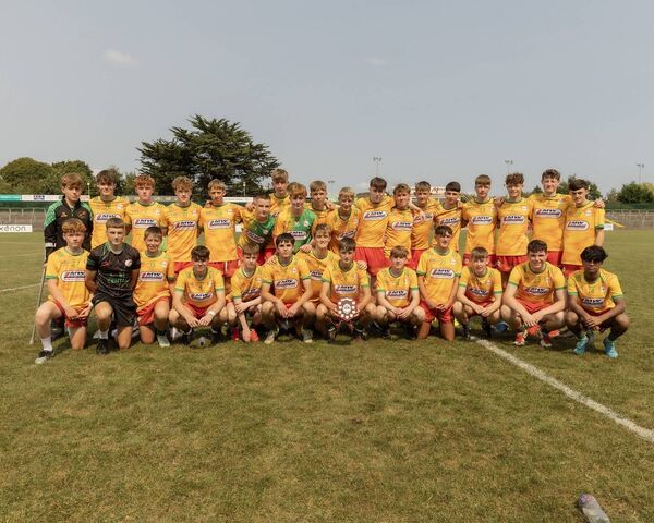 Carlow U15 colts with the Shield after their win over over Tipperary. Carlow U15 colts with the Shield after their win over over Tipperary.