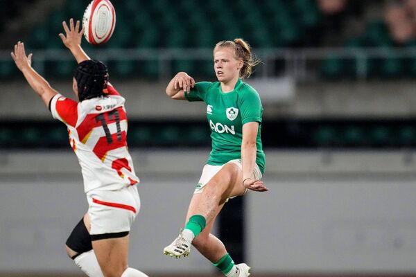  Dannah O’Brien in action against Japan on her international debut in 2022, now she is set to face the same country in Ireland's opening game of the World Cup Sunday Photo: ©INPHO/Akito Iwamoto