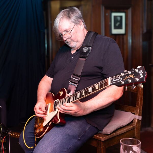 John Duminy performing at Carlow Dad Rock jam session in Scraggs Alley, Carlow
