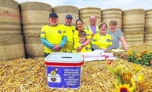 Landowners Seamus, Sean and Philip Dunne, Elaine Bulmer and her son Finn, Marian Kelly and Lily O’Brien