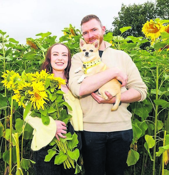Amy Kenny and Kevin Conlon with their dog Lottie
