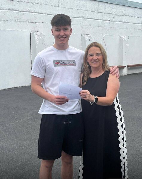 Charlie Deacy and Principal of St Mary's Academy CBS, Fiona Lennon Charlie Deacy and Principal of St Mary's Academy CBS, Fiona Lennon