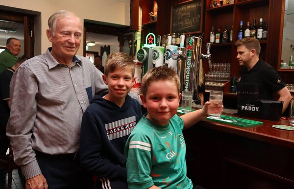 Denis Dalton with his grandsons Mason and Jake at the official opening Denis Dalton with his grandsons Mason and Jake at the official opening