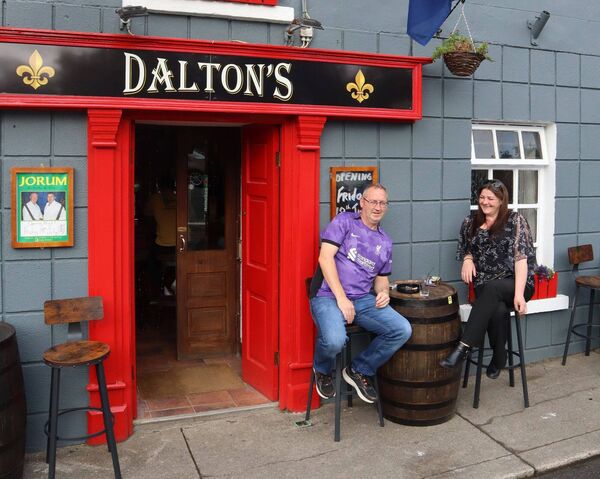 James Gahan and Louise Healy at the opening of Dalton's pub in Hacketstown Photos: Paul Curran James Gahan and Louise Healy at the opening of Dalton's pub in Hacketstown Photos: Paul Curran