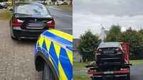 BMW seized over illegal plates