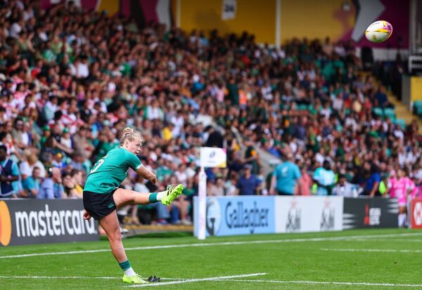 Dannah O’Brien scores one of her six conversions Photo: ©INPHO/Ben Brady Dannah O’Brien scores one of her six conversions Photo: ©INPHO/Ben Brady