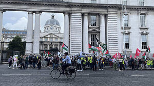 Hundreds attend pro-Palestine rally at Government departments Hundreds attend pro-Palestine rally at Government departments
