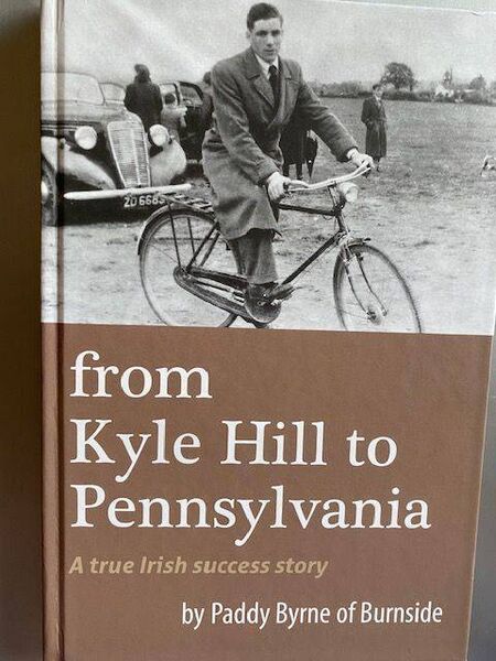 Paddy Byrne as a young man reporting for work,  by bicycle, at Carlow sugar factory