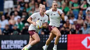 <p>Carlow's Dannah O’Brien on the attack for Ireland against New Zealand at the Rugby World Cup in Brighton, England. Photo ©INPHO/Dan Sheridan.</p>