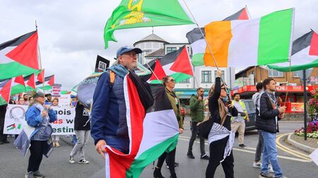 Huge crowd takes part in pro-Palestine march