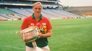<p>Former Carlow footballer Niamh O'Reilly (née Dobbs) at Croke Park Photo: Carlow LGFA</p>