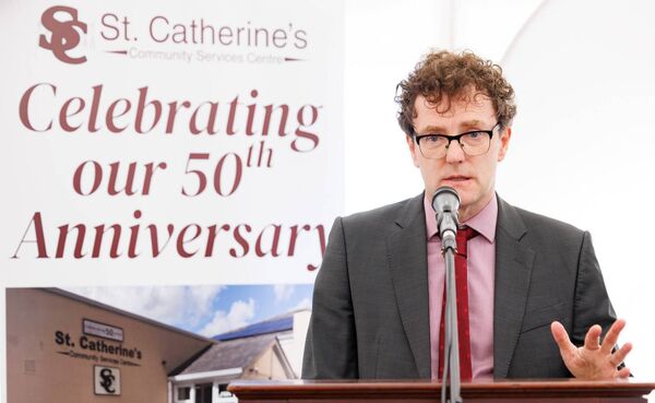 CEO of St Catherine's Niall Morris welcomes the guests