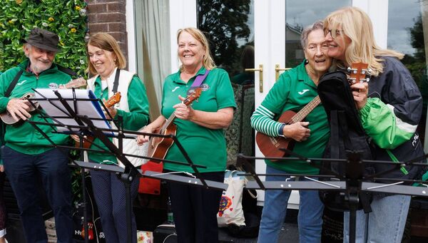 Members of the Carlow Ukulele Group, Tim and Mariann Madden, Claire Kenny, Eileen Dalton and Mary Buggy Members of the Carlow Ukulele Group, Tim and Mariann Madden, Claire Kenny, Eileen Dalton and Mary Buggy