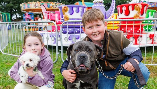 Fionn and Kate McNally with their dogs, Susie and Elsa Fionn and Kate McNally with their dogs, Susie and Elsa