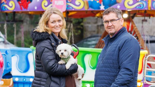 Siobhain and Bernard McNally with their dogs Susie and Elsa Siobhain and Bernard McNally with their dogs Susie and Elsa