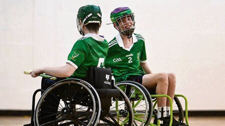 Cormac Nolan plays for Leinster in Inteprovincial Wheelchair Hurling in Carlow