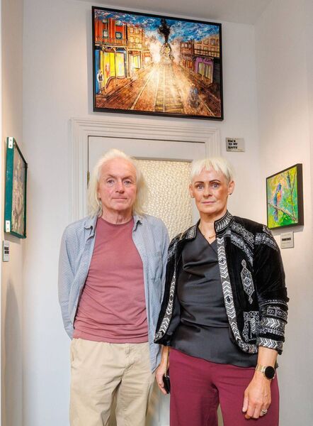 Ann-Marie with John Renwick, director of the ArtBank