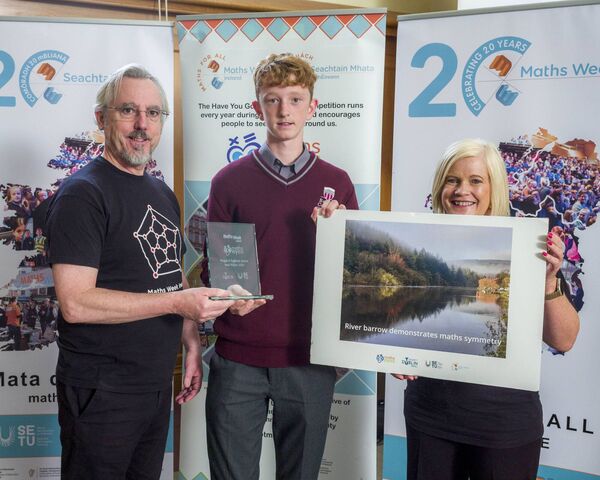 Keelan O'Carroll scopped the first prize in tne Ntional Maths Eyes Competition 2025 