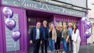 <p>June Doran (third left) of June Doran Properties in Carlow with Vincent Clarke, Peter McCormack, Miriam Doran, Maria Brennan, Leslie Codd and Natasha Keane during her tenth anniversary celebrations Photo: Michael O'Rourke Photography</p>