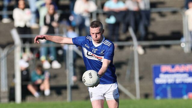 <p>Cathal Coughlan scored 1-4 in Old Leighlin's comfortable win over Fenagh Photo: Pat Ahern</p>