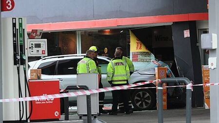 Emergency services respond to car smashing into Limerick filling station