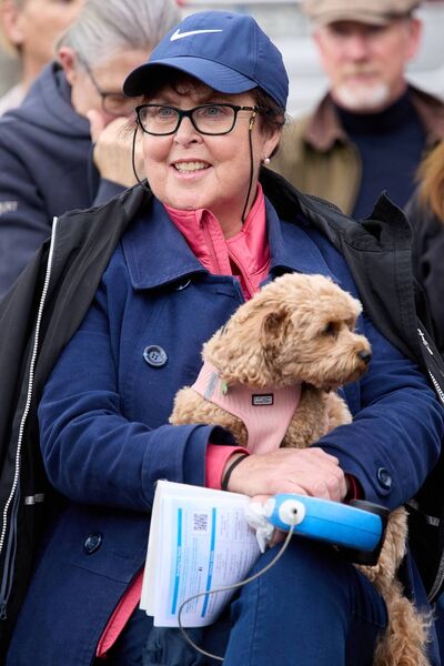 Mary Griffin and her dog Sadie. Pic: © Michael O’Rourke Photography