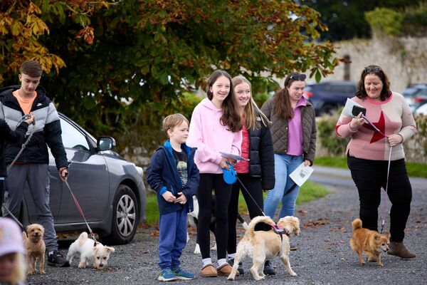 Members of the Keogh family and their dogs pictured at the blessing of the Animals at St. Mary’s and Urglin Church of Ireland, Carlow. Pic: © Michael O’Rourke Photography