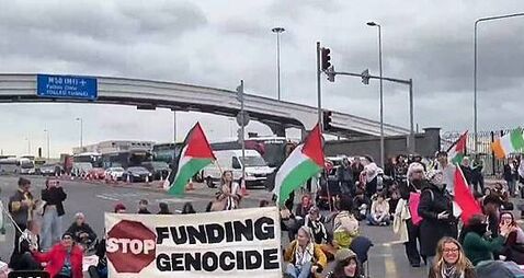 Gaza aid flotilla: Dublin Tunnel reopens after pro-Palestine protestors blocked Dublin Port entrance
