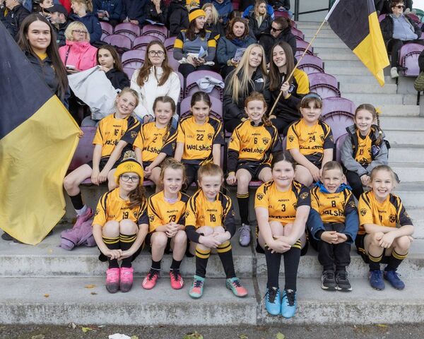 Bennekerry/Tinryland's under-age girls in attendance at SETU, Carlow, to support their team.