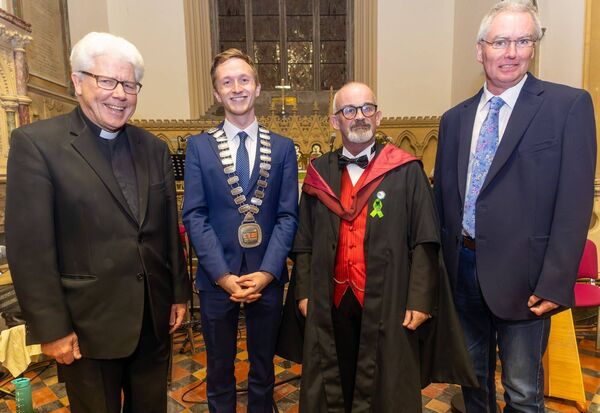 Pictured at 'South! Always South!' were Rev Paul Fitzpatrick, cllr Daniel Pender, Paul Horan and Eoin Sullivan