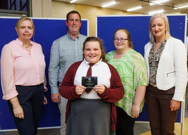 Winners in the Art Third and Fourth Class category were (1st) Eabha O'Byrne (Ballon NS), (2nd) Mark Semian (St Mary's NS, Bagenalstown) and (3rd) Rebecca Gahan of Clonegal NS (pictured)