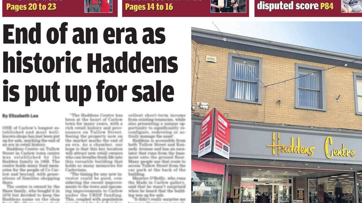 LETTER TO THE EDITOR Please don’t change the historic Haddens name when shopping centre is sold