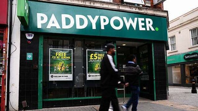 Paddy Power to shut 57 shops in Ireland and UK with almost 250 jobs at risk