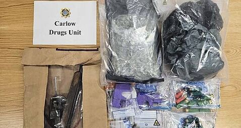 Two men (40s) arrested after suspect device, firearms, and drugs seized in Carlow