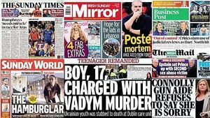 What the papers say: Sunday's front pages What the papers say: Sunday's front pages