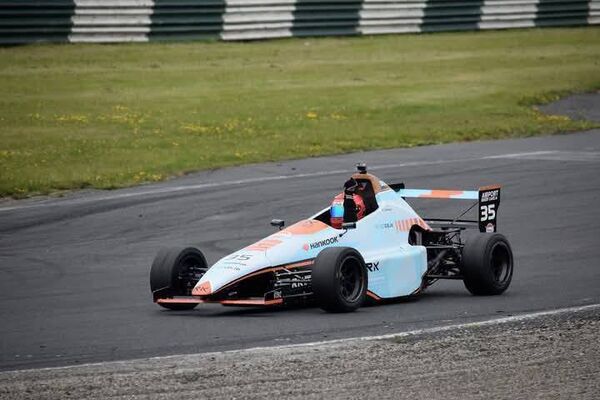 Richard Kearney on the track. Richard Kearney on the track.