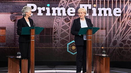 Connolly and Humphreys make late push for votes as they canvass across Ireland