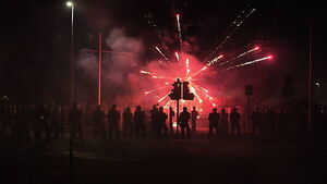 Fireworks and stones thrown at gardaí for second night at asylum seeker hotel Fireworks and stones thrown at gardaí for second night at asylum seeker hotel