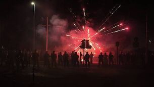 <p>Scenes of unrest at Citywest </p>