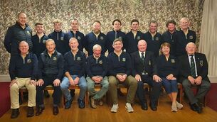 <p>Baltinglass GC Barton Cup team: Back row L to R: Raymond Danne, Robert McHugh Jnr, Stephen Patterson, Jeff Worth, Jason Bowes, Nathan Geraghty Byrne, David J Whelan, Nick O’Neill, Tom O’Neill PGA Professional, Fergal Doogue. Front row L to R: Michael O’Neill, Benny Doyle, Niall Doogue, Team Manager’s Dave Prendergast and Paddy Lord, Captains Chris Murphy and Clare O’Neill, President Pat Byrne. </p>