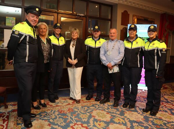 Supt Anthony Farrell and his garda colleagues with ministers of state Jennifer Murnane O'Connor and Mary Butler and county council cathaoirleach Ken Murnane  Supt Anthony Farrell and his garda colleagues with ministers of state Jennifer Murnane O'Connor and Mary Butler and county council cathaoirleach Ken Murnane