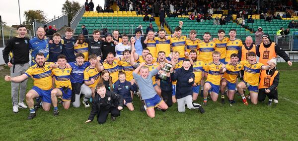 The St Patrick's players and management celebrate their victory! The St Patrick's players and management celebrate their victory!
