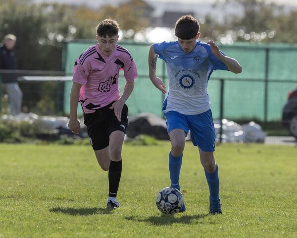 Bagenalstown's Dean O'Sullivan, who had a fantastic game at McGrath Park, is chased down here by Wexford's Cian Morris. Bagenalstown's Dean O'Sullivan, who had a fantastic game at McGrath Park, is chased down here by Wexford's Cian Morris.