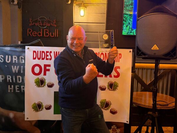 Tommy Lennon is a conkers chanp after winning the Dudes' Conker Competition in Carlow  Tommy Lennon is a conkers chanp after winning the Dudes' Conker Competition in Carlow