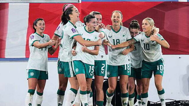 Abbie Larkin pounces at death to send Ireland into top tier of Nations League  Abbie Larkin pounces at death to send Ireland into top tier of Nations League