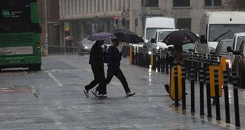 Yellow rain warning issued for four counties