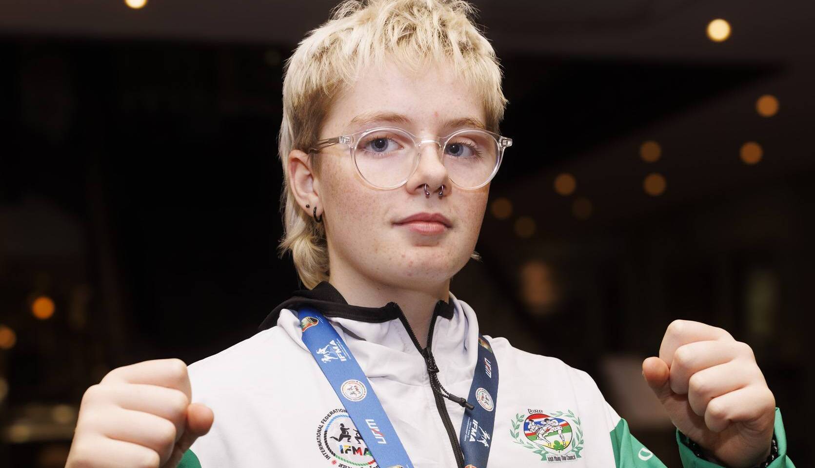 Saoirse (12) fought her way to world top rankings in Muay Thai