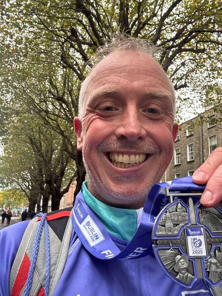 Carlow's fastest runner in the Dublin City Marathon, Ian Molloy (St Laurence O’Toole) who finished 16th in the Over-40 section.
