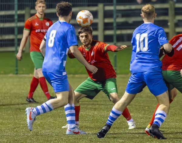 St. Patrick’s Brandon Kelly keeps a close eye on the ball. Pic: © Michael O’Rourke Photography